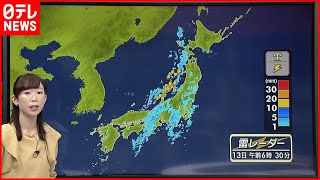 【天気】全国的に雨や雷雨…  北日本では雪も