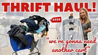 So Much Stuff We Needed A Second Cart!!! Insane Goodwill Haul! Come See What We Found | Thrift Haul