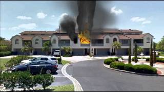 3-Story Multi-Family Residential Townhouse Row Fire Simulation