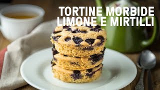 Tortine morbide ai mirtilli e limone vegane