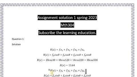 mth304 assignment 1 solution spring 2023||Mth403 Assignment 1||100% correct solution of mth403