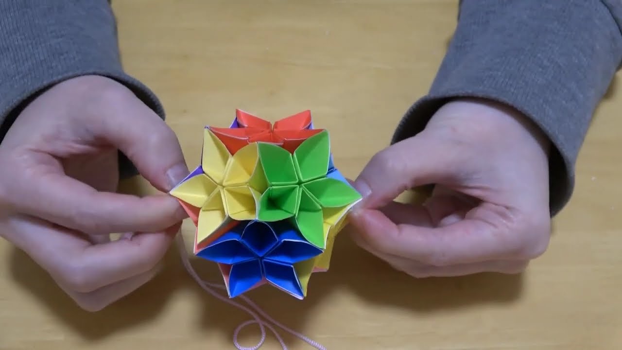 １００均【折り紙】くす玉　簡単アレンジ