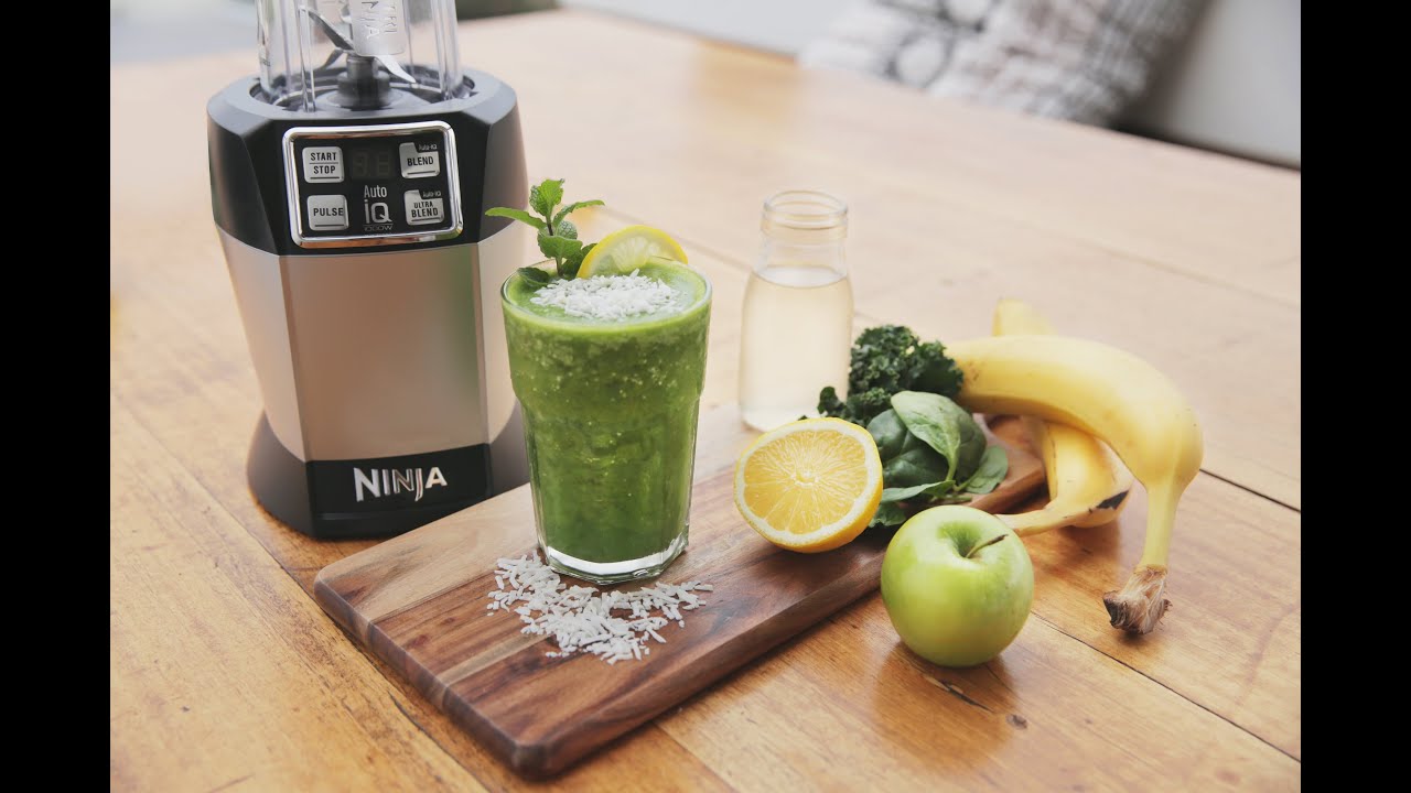 Nutri Ninja Recipe The Incredible Hulk with Banana, Kale & Coconut