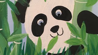 Kids panda painting with Christin