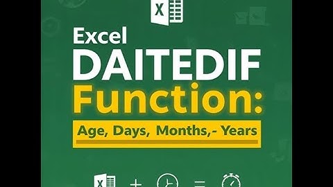 Excel DATEDIF Function Explained | Calculate Age, Date difference Easily | #Excel #DATEDIF #formula