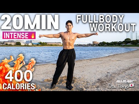 [고강도🔥] 도쿄 해변가에서 땀뻘뻘 흘리며 20분 운동하기 | 20MIN INTENSE FULLBODY <strong>WORKOUT</strong> in Tokyo