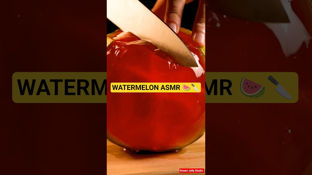 Glass Watermelon Cutting ASMR 🍉🔪 | No Talking