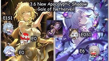 NEW APOC! E1S1 Aglaea Sustainless X E0S2 Castorice | 3.6 Apocalyptic Shadow | Honkai Star Rail