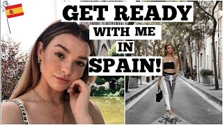 GRWM IN SPAIN! Chit-Chat Makeup, Hair, \& Outfit | Kelsey Simone