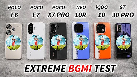 Poco F7 / X7 Pro / F6 / iQOO Neo 10 / Neo 10R / Infinix GT 30 Pro Extreme BGMI Test 🔥