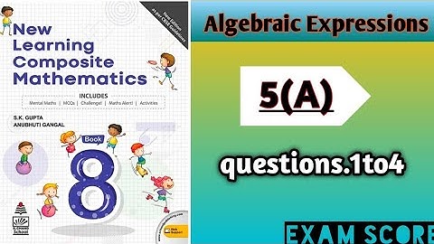 Algebra Expression class-8 New learning Composite Mathematics  || Self Practice-5A|| #skgupta