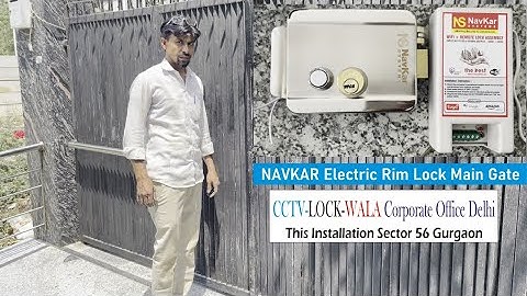 navkar system electronic door lock, wifi remote electric rim lock #navkarsystem #gatelock #doorlock