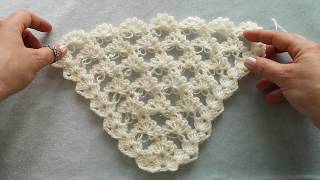 Tığ Işi Çiçek Buketi Şal Yapımı Gelin Şalı Crochet Shawl