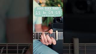 Burn, Burn, Burn Zach Bryan Guitar Tutorial // Burn, Burn, Burn Guitar Lesson #shorts