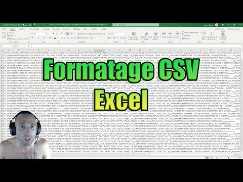 Problème import fichier CSV dans Microsoft Excel, mauvais formatage des cellules pas de mise en page