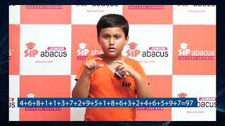 SIP Abacus Malkajgiri Student Divyansh Reddy Demonstrates Amazing Calculation Skills