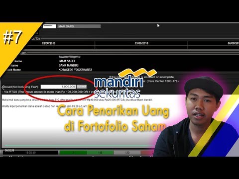 Tutorial Saham - Video #7 |Cara Penarikan Uang di Fortofolio Saham Mandiri Sekuritas