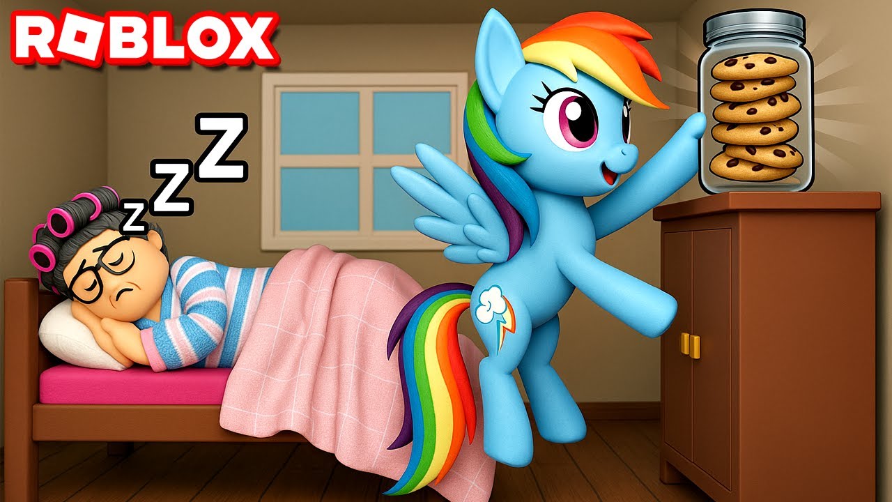 RAINBOW DASH ROUBANDO BISCOITOS DA VOVÓ (Roblox) #LuliRarity