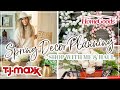 SPRING DECOR HAUL 2021 | SHOP WITH ME AT HOMEGOODS TJ MAXX & TARGET FOR SPRING FARMHOUSE HOME DECOR!