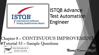 ISTQB Test Automation Engineer | Sample Questions on Chapter 8 | ISTQB Sample Questions