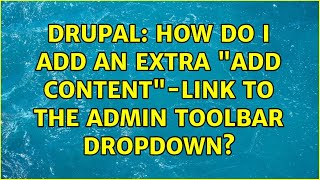 Drupal: How do I add an extra "Add content"-link to the admin toolbar dropdown?