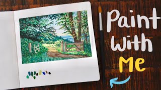 Join Me in Painting a Tranquil Landscape with Gouache