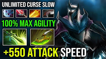 WTF Unlimited Curse Slow 550 Attack Speed Max Agility Swift Blink Butterfly Abaddon Dota 2