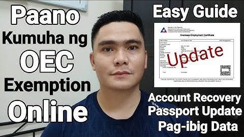 PAANO KUMUHA NG OEC EXEMPTION ONLINE EASY  GUIDE | PARA SA MGA OFW NA MAGBABAKASYON SA PILIPINAS
