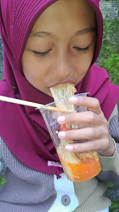 Lomba makan jamur enoki pedas #challenge #makan