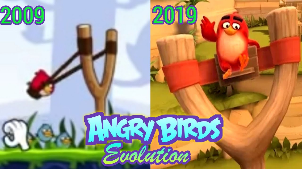 Evolution of Angry Birds game (2009-2019)