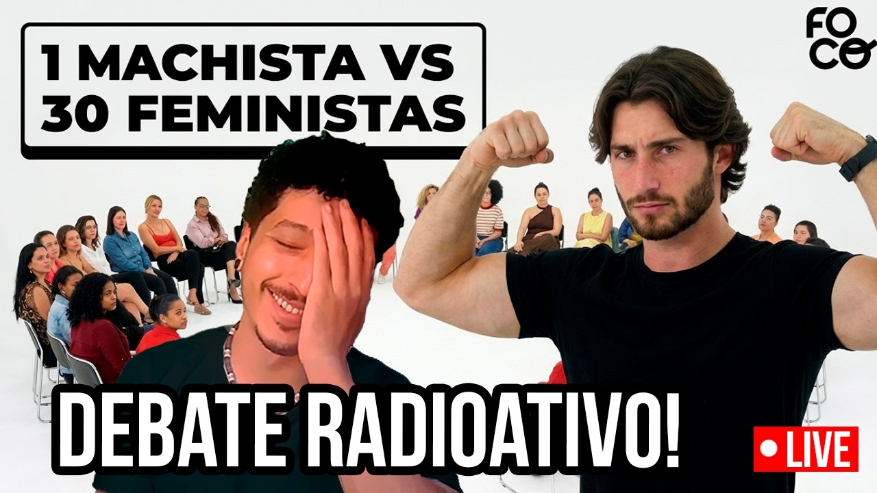 Live React: Assistindo o PIOR DEBATE do YouTube - 1 Machista vs 30 Feministas!