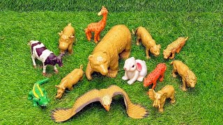 Farm vs Jungle Animal Toy Wash Challenge | Guess the Hidden Animals in the Mud! screenshot 5