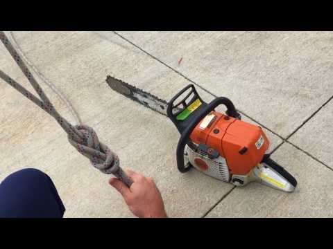 Hoisting a Chainsaw