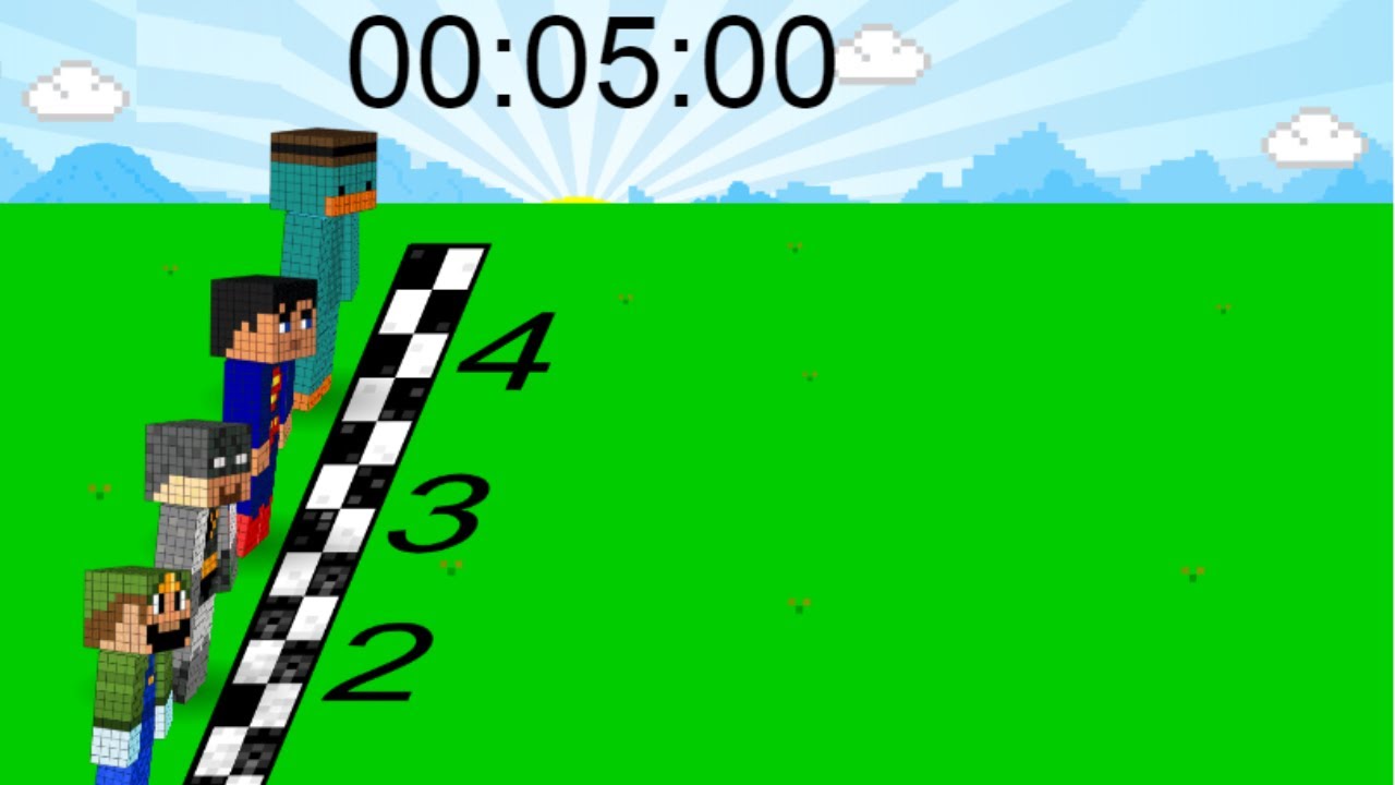 5 minute Minecraft Race Timer #KIDSTIMER - YouTube