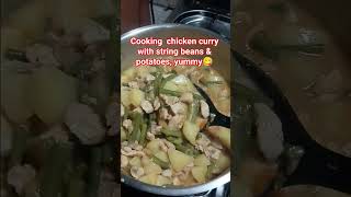 Cooking Chicken Curry With String Beans & Potatoes