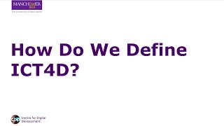 Defining Ict4D