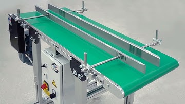 How can I guide products on the conveyor belt?