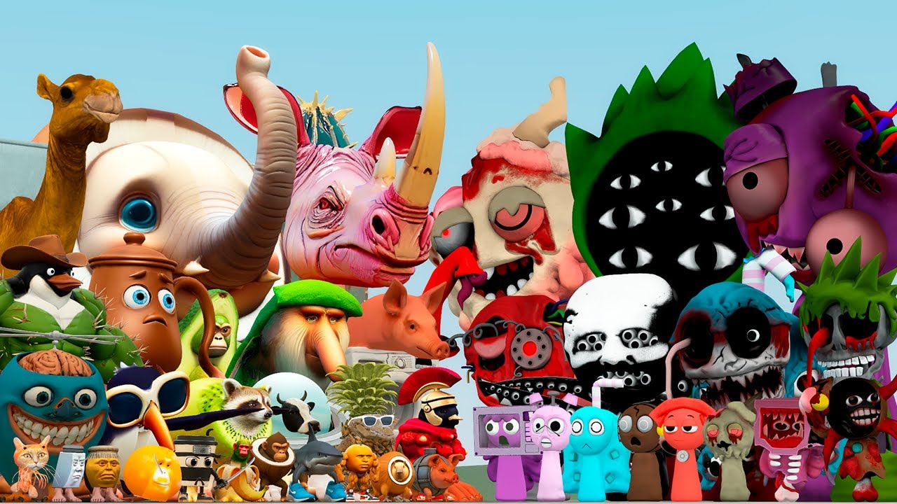 ALL ITALIAN AI BRAINROT MEMES VS HORROR PHASE SPRUNKI INCREDIBOX (Garry's Mod)