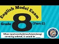 Ultimate Grade 8 English Model Exam 2017 E C