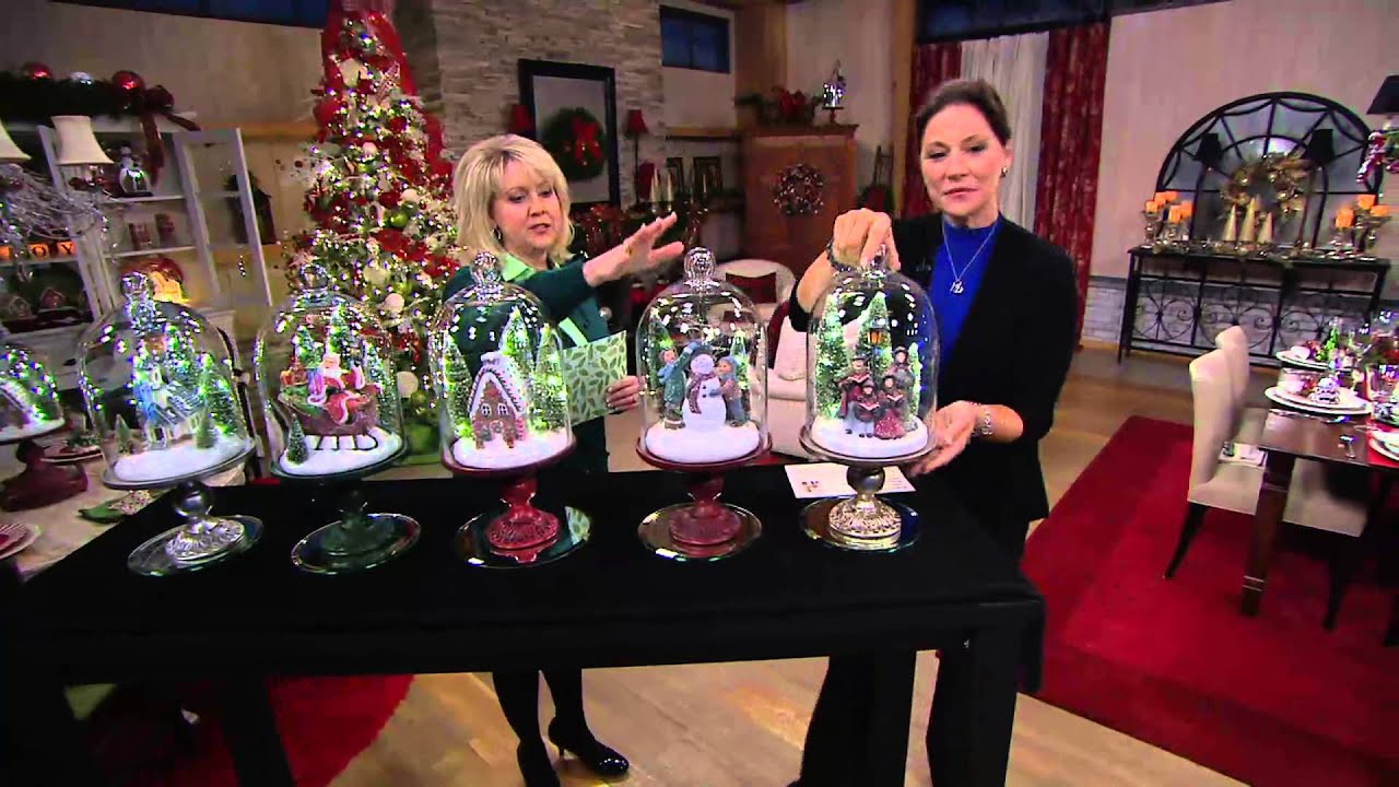 Illuminated Holiday Scenes Under Glass by Valerie on QVC - YouTube