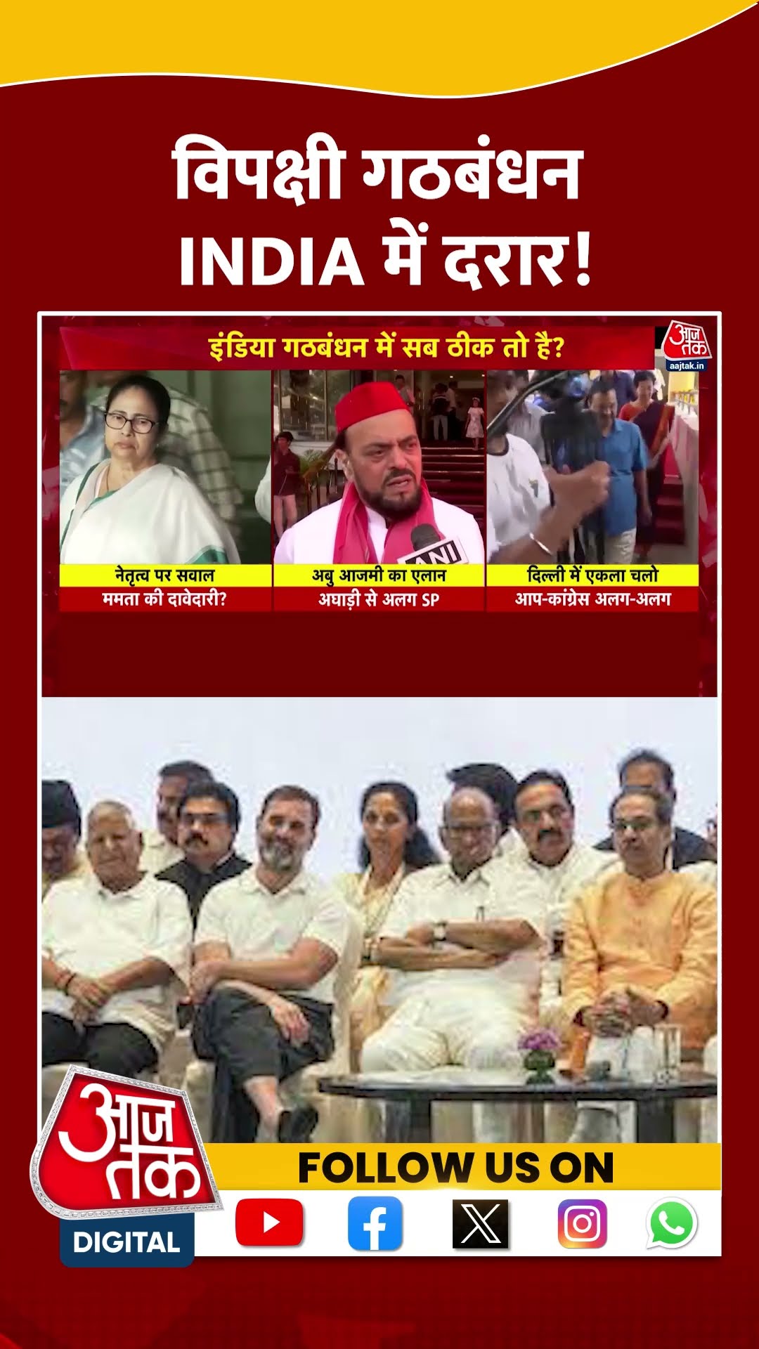 विपक्षी गठबंधन INDIA में दरार! | #indiaalliance #congress #aajtakshorts