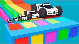 Small Cars on Big Car vs Slide Color with Portal Pool Cars vs Deep Water beamNG Drive #11 screenshot 2