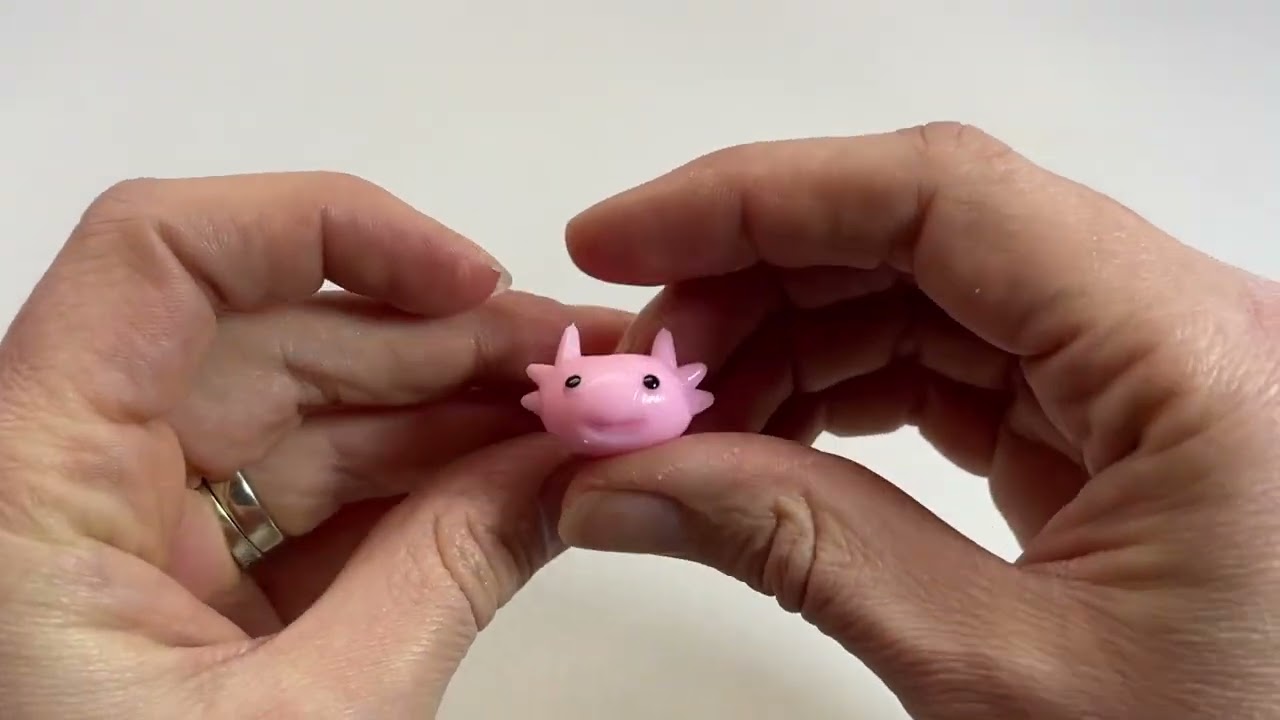 Tiny axolotl figures