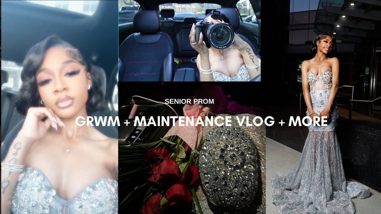 Senior PROM VLOG! Maintenance, GRWM, Photoshoot, High school Dance 😍