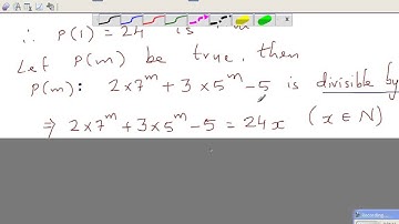 Mathematical induction proof of 2 times 7^2+3 times 5^n 5 is divisible by 24