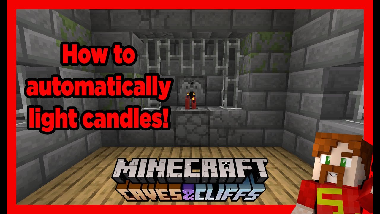 How to automatically light CANDLES Minecraft 1.17+ Redstone Tutorial
