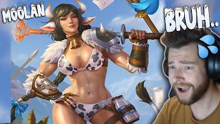PEOPLE ARE DIVIDED ABOUT THIS "GOONER" MOOLAN SKIN.. (IT SLAPS) - SMITE 2 Duel Gameplay