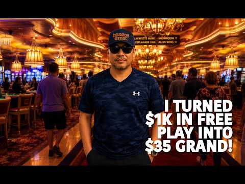NO LIE! I CONVERTED $1K IN FREE SLOT PLAY INTO $35,000 AT THE WYNN!