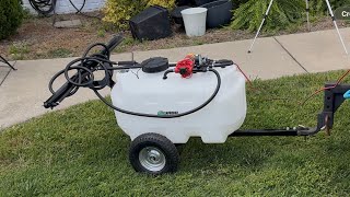 Pull behind sprayer setup & use
