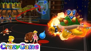 Mario Sports Mix - Donkey Kong, Diddy Kong, Bowser Play Basketball Expert Gameplay Crazygaminghub